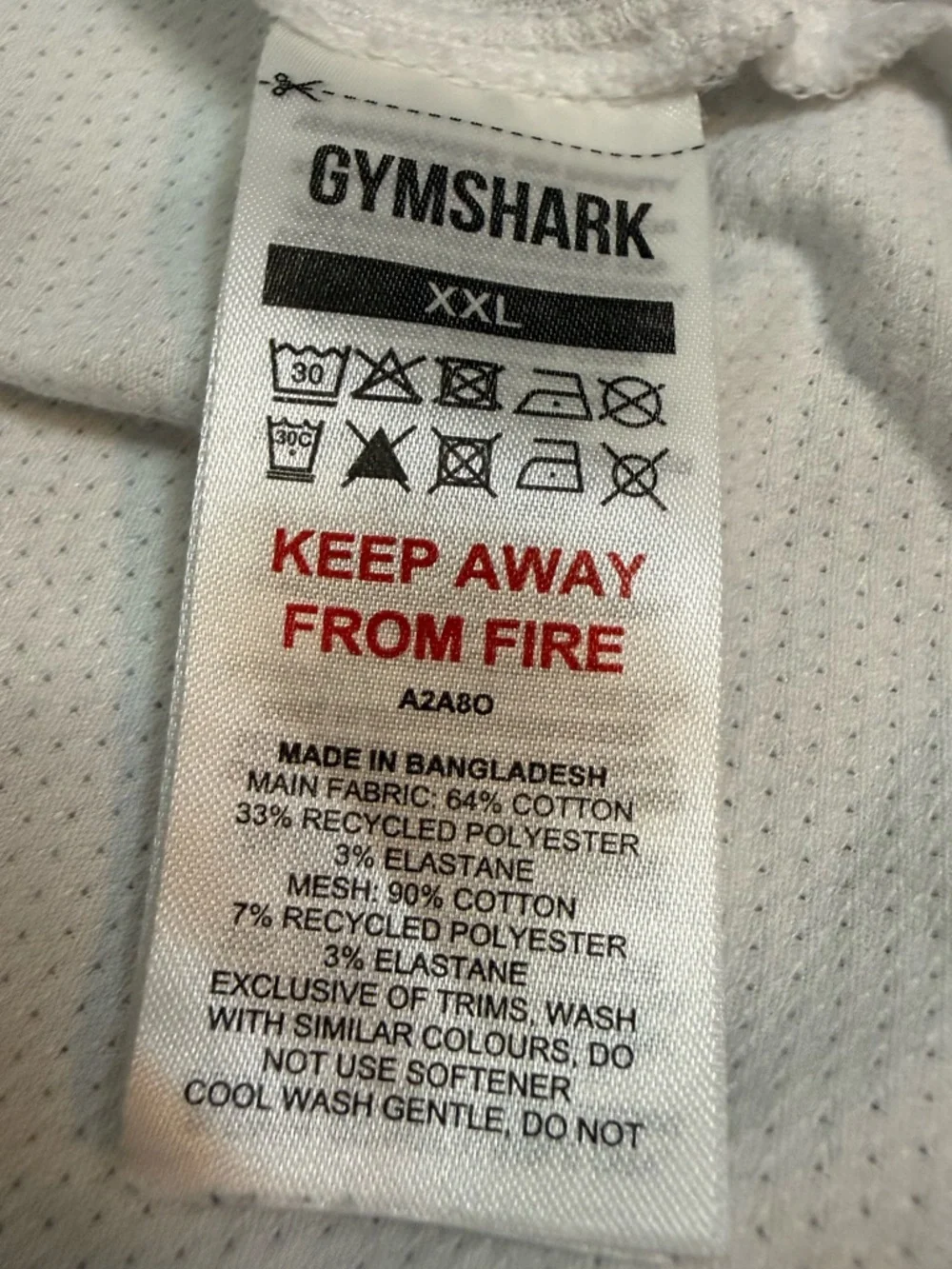 Gymshark Critical Drop Arm Tank –‎ White 🤍💪